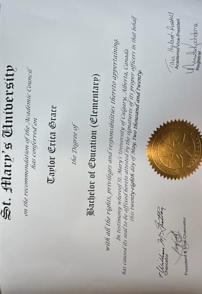 Taylor graduated from St. Mary’s University