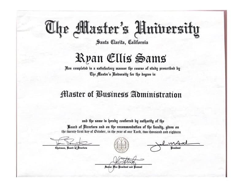 Certificates of Ryan
