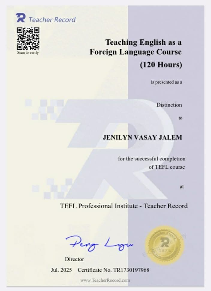 Jenilyn  graduated from Western Mindanao State University 