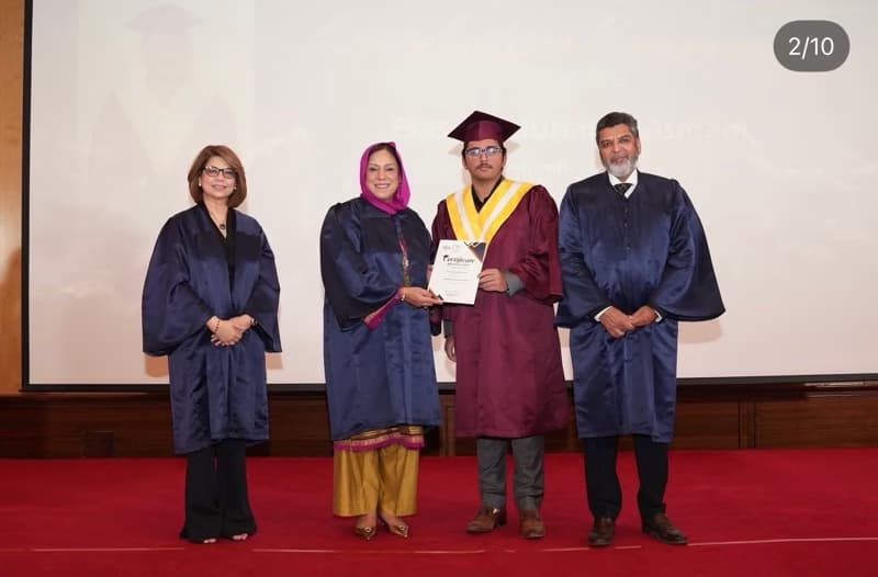 Graduation ceremony photo of Hasaan 