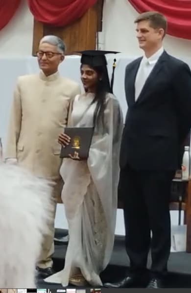 Graduation ceremony photo of Sakthi Shridevi  