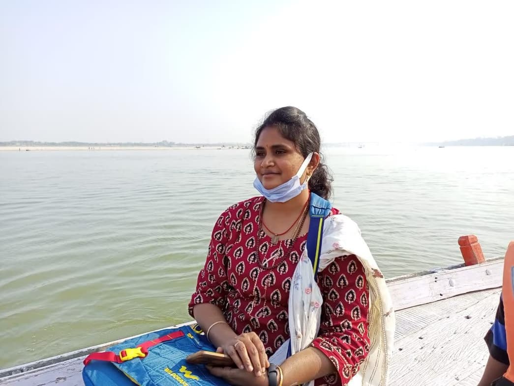 Travel snapshot of Padmaja  during a trip 