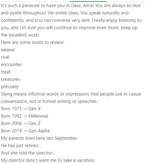 ESL learning materials by Aiza 