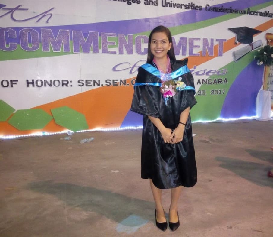 Graduation ceremony photo of Jessibelle Joy  