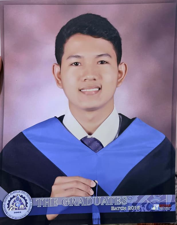 Graduation ceremony photo of Ramil 