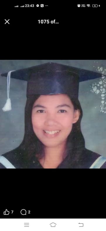 Graduation ceremony photo of Eva 