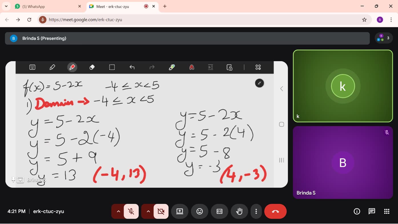Brinda conducting a lesson 