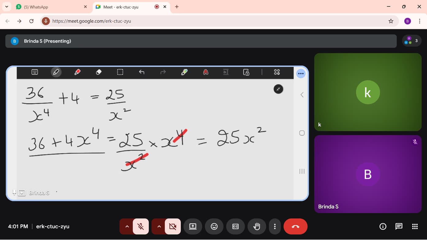 Live performance with Mathematics by Brinda 