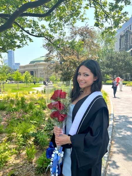 Graduation ceremony photo of Victoria 