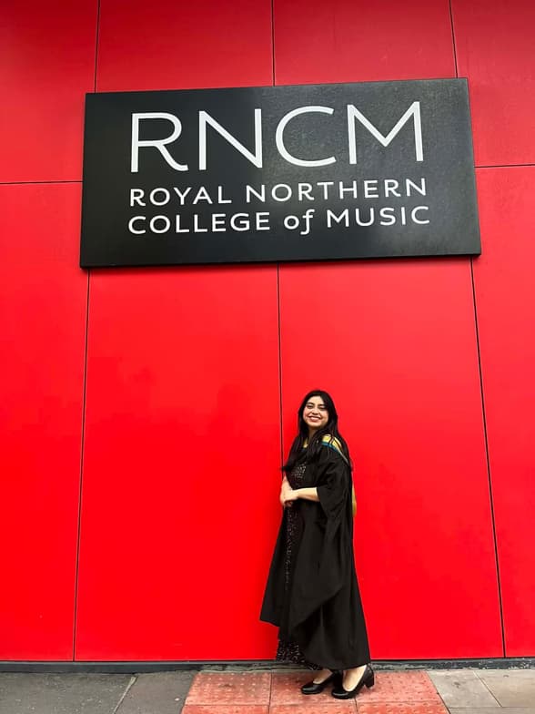 Graduation ceremony photo of Gabriela