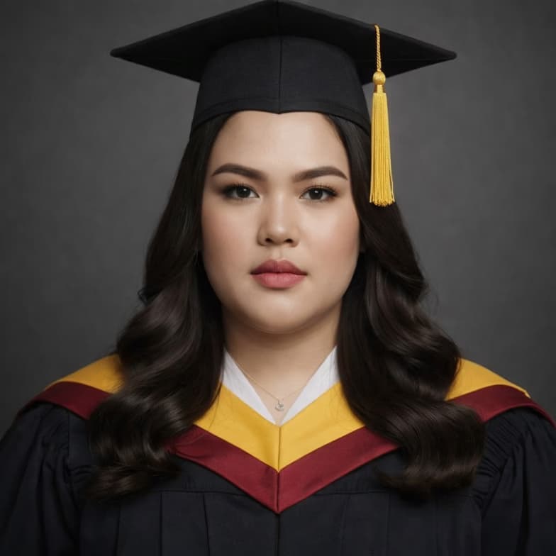 Graduation ceremony photo of Manuela 