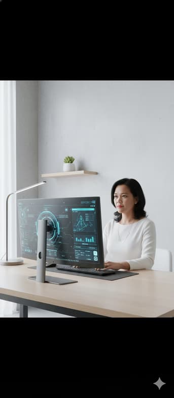 Teaching setup of Raquel for private tutoring