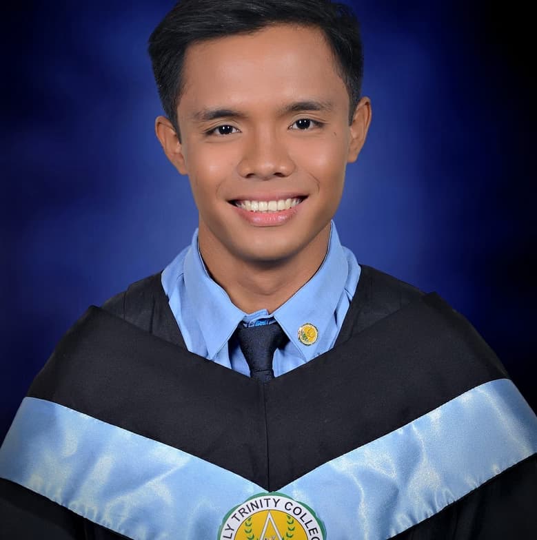 Graduation ceremony photo of John Mark 