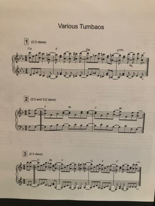 Piano learning materials by Miles 