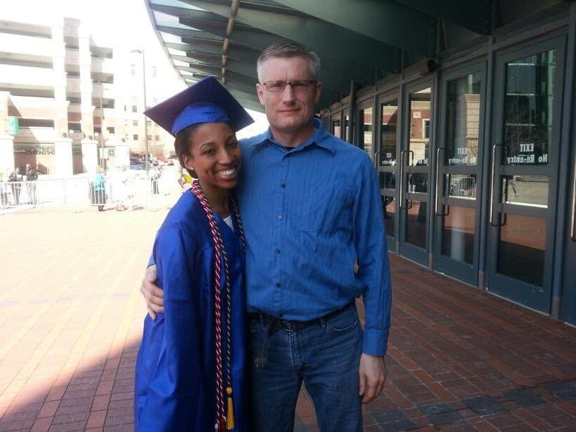 Graduation ceremony photo of Andrea 