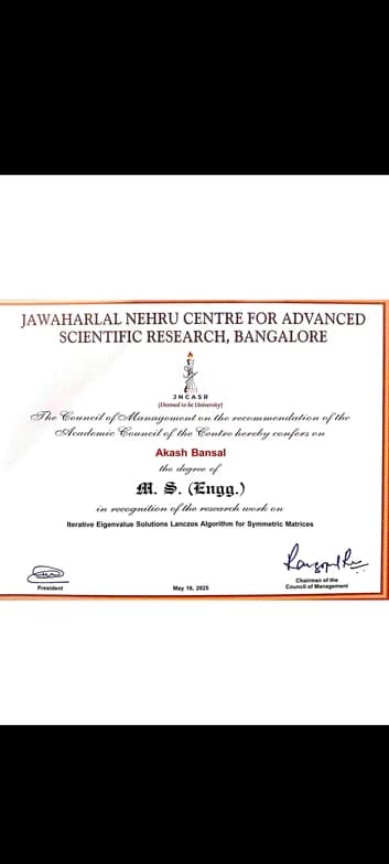 Verified degree or teaching certification of Akash