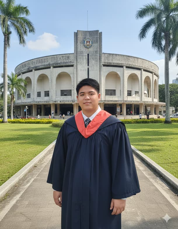 Graduation ceremony photo of Jimmy 