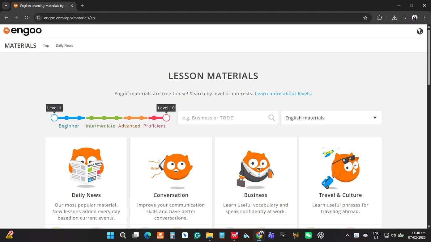 English learning materials by Rowel 