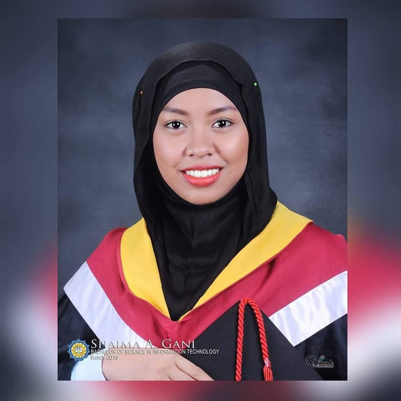 Graduation ceremony photo of Shaima 