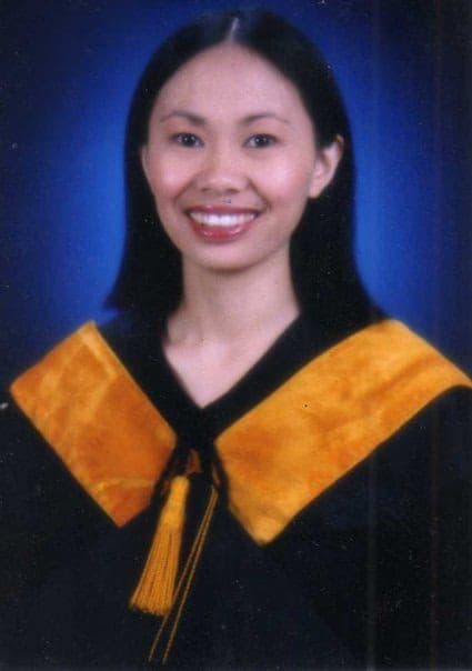 Graduation ceremony photo of Arlene 