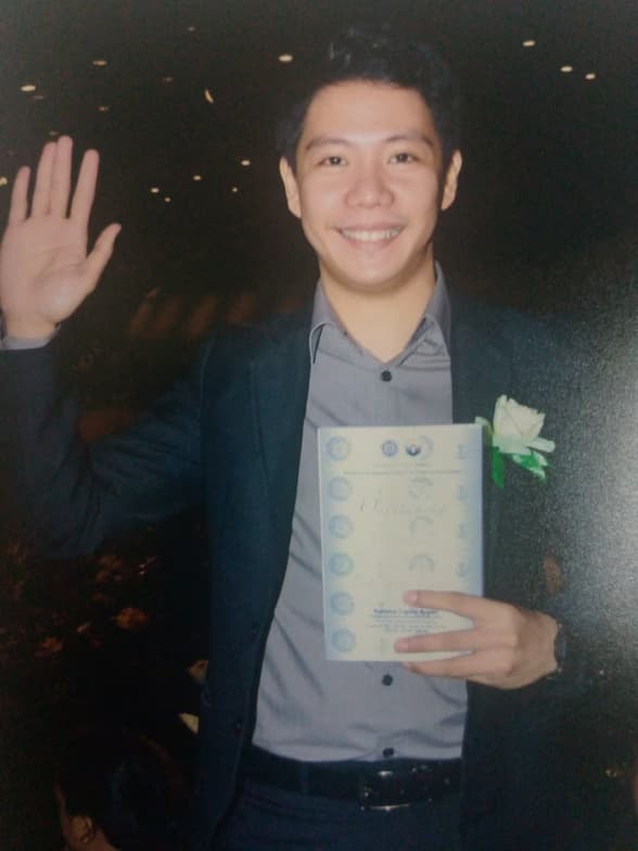 Graduation ceremony photo of Jose Paulo 