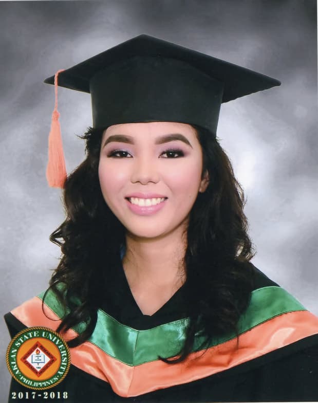 Graduation ceremony photo of Sarah 