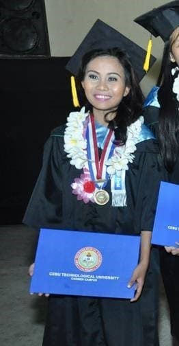 Graduation ceremony photo of Christina Jane 