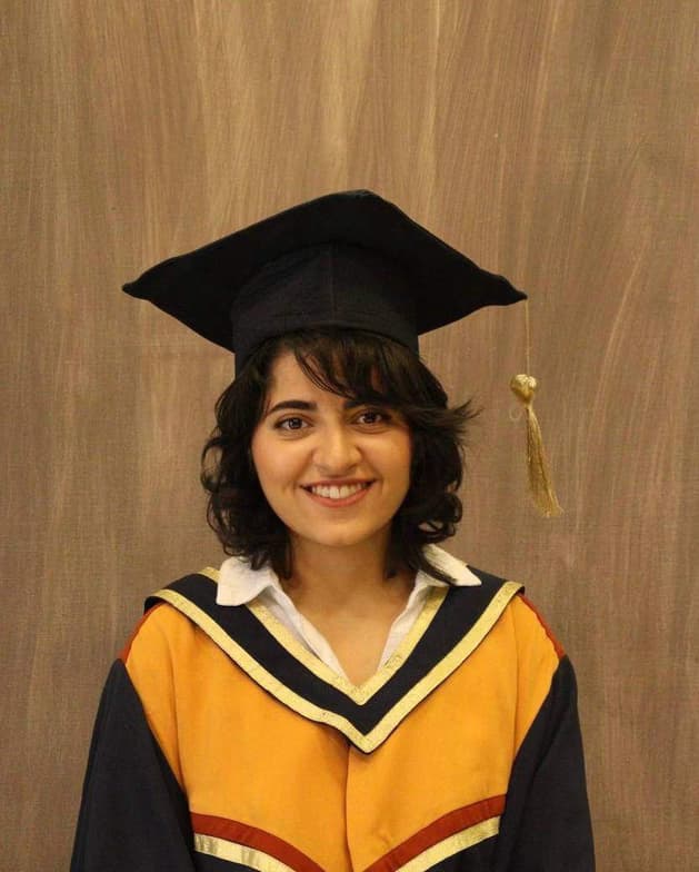 Graduation ceremony photo of Ghazal 