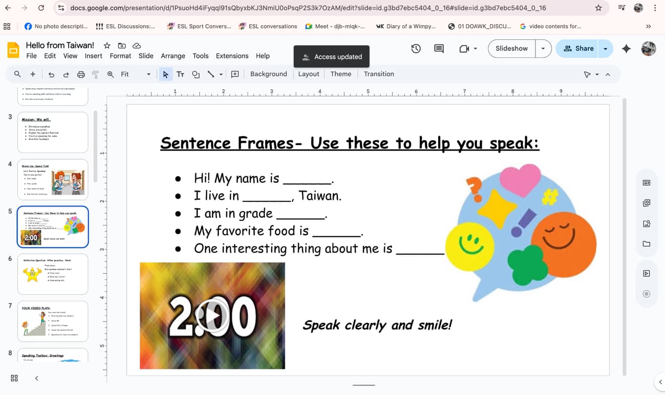 ESL learning materials by Claire 