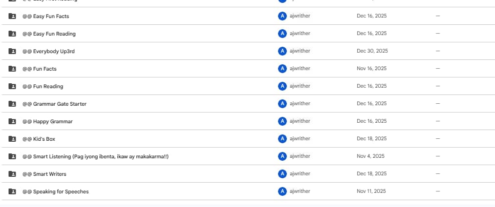 ESL learning materials by Vevien leigh 