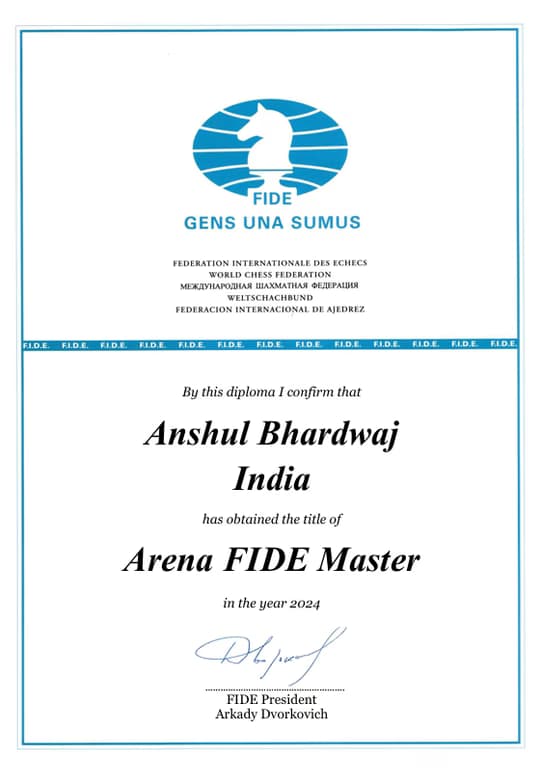 Verified degree or teaching certification of anshul 