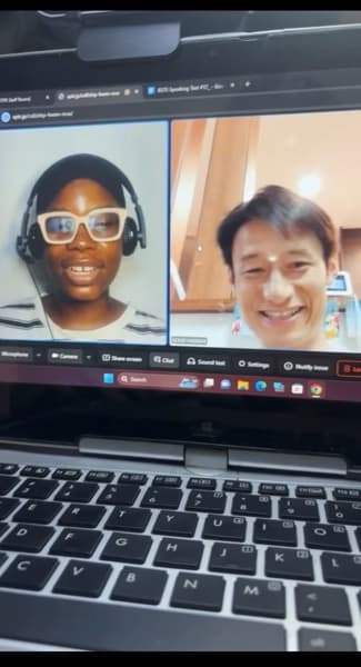 Juliet conducting a lesson