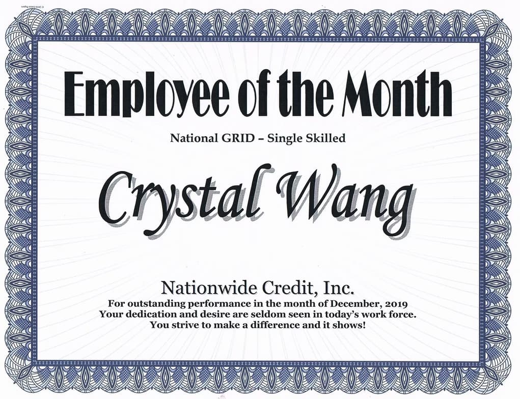 Verified degree or teaching certification of Crystal  