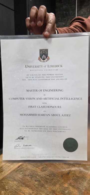 Verified degree or teaching certification of Mohammed  