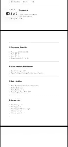 Mathematics learning materials by Harshit 