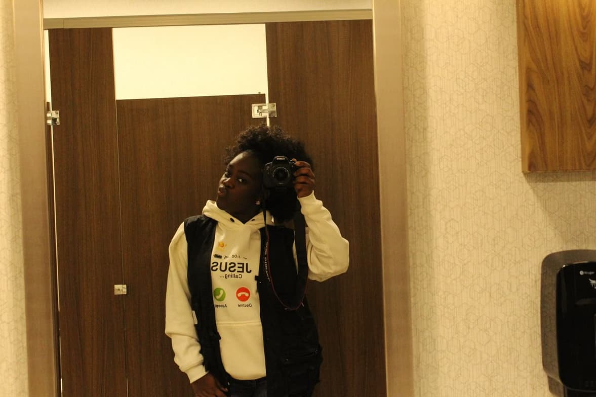 Claurebelle enjoying a hobby outside teaching