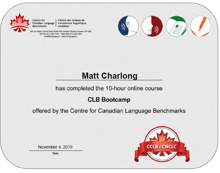 Verified degree or teaching certification of Matthew G  