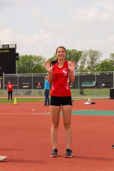 Aubrey enjoying a hobby outside teaching 
