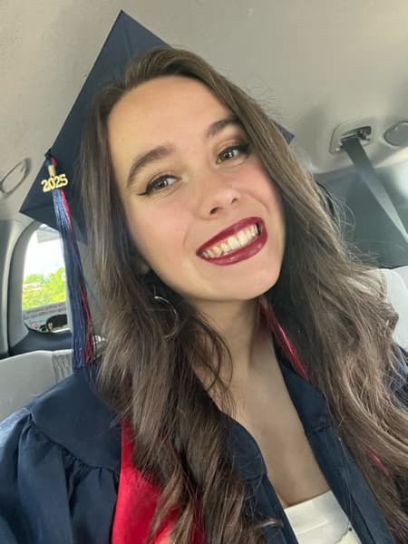 Graduation ceremony photo of Gabrielle  