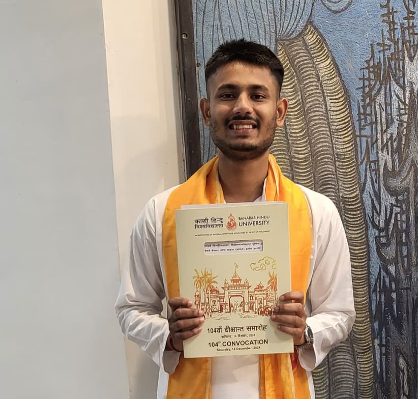 Graduation ceremony photo of Anshuman 