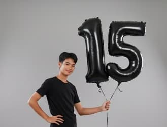 Graduation ceremony photo of Christian Dave 