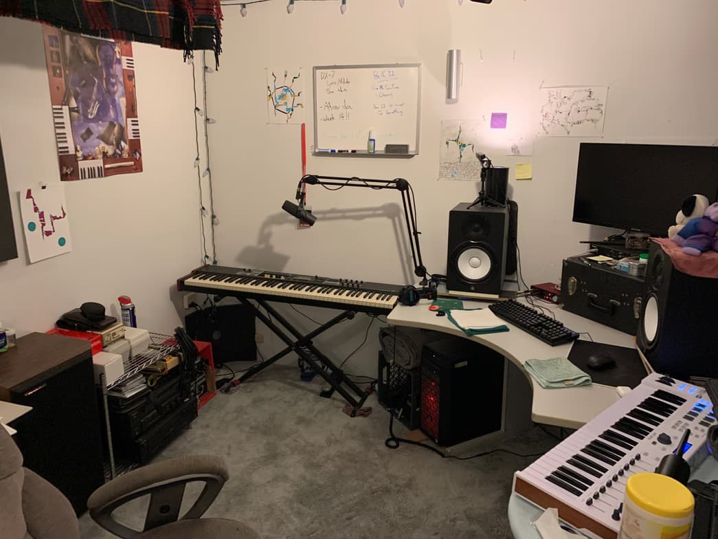 Teaching setup of Nate for private tutoring 