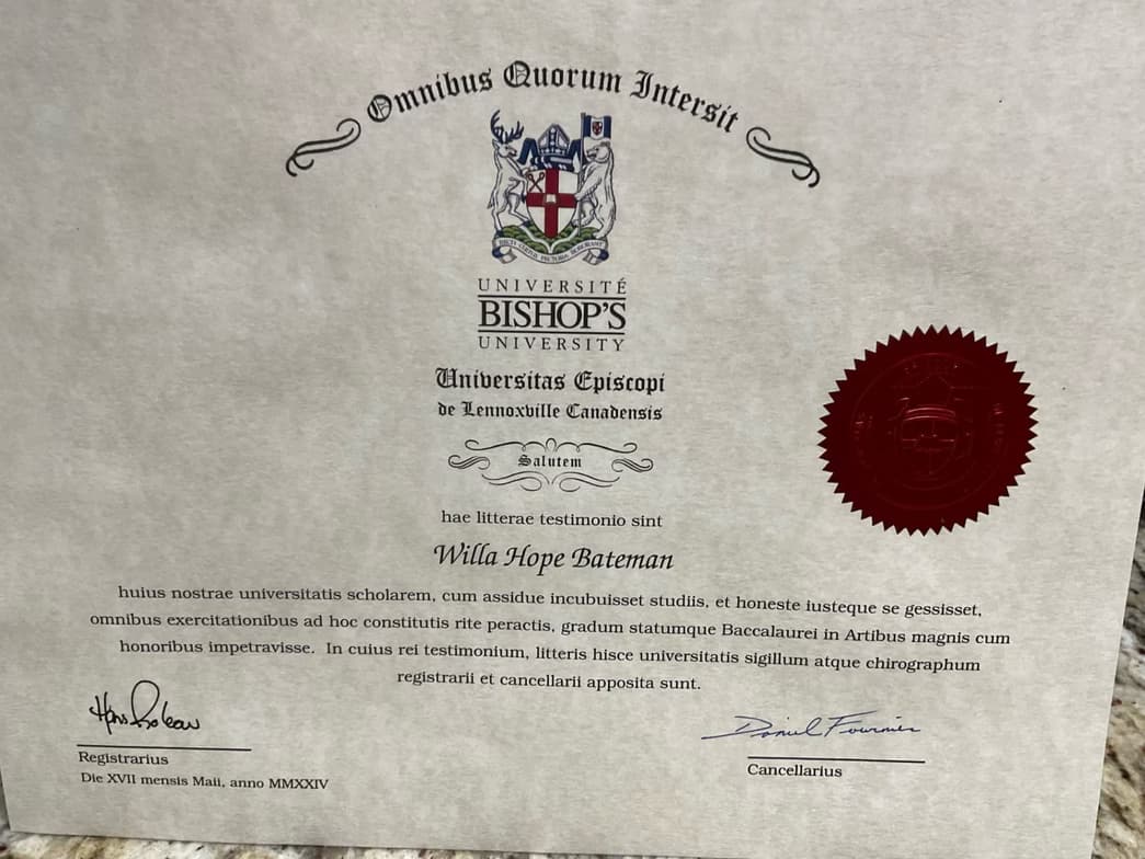 Verified degree or teaching certification of Willa 