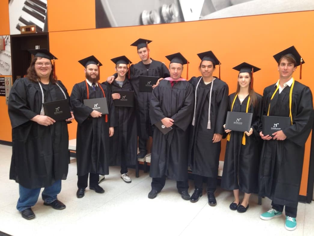 Graduation ceremony photo of Julian 