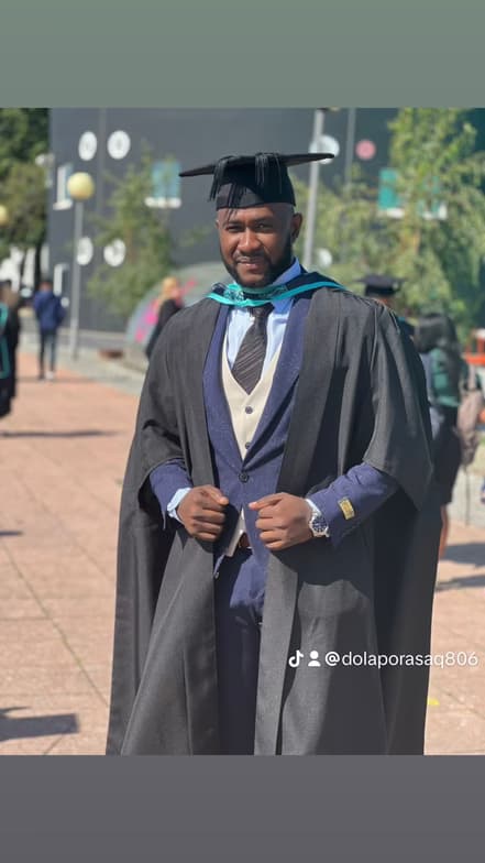 Graduation ceremony photo of Dolapo 