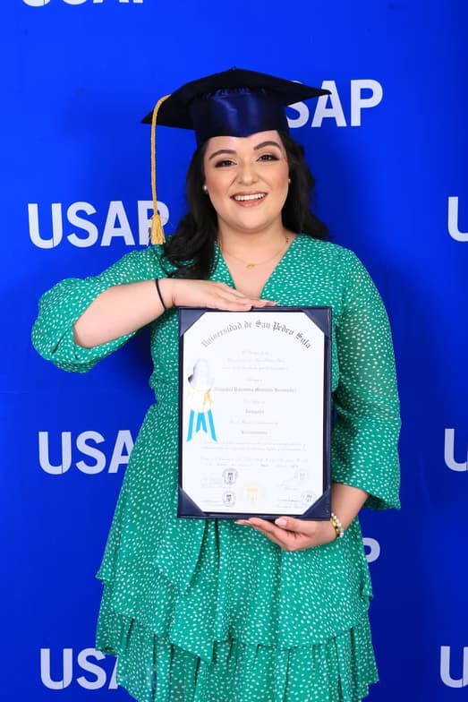 Graduation ceremony photo of Alejandra  