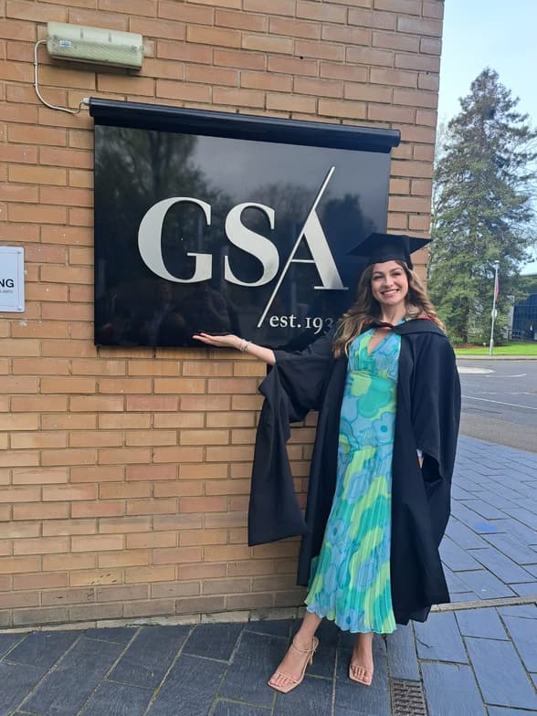 Graduation ceremony photo of Danielle 