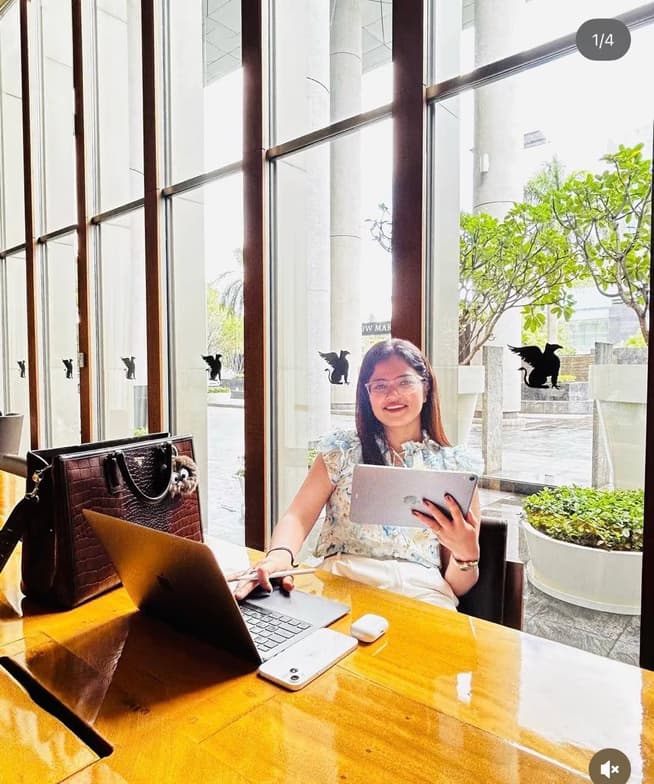 Graduation ceremony photo of Pooja 