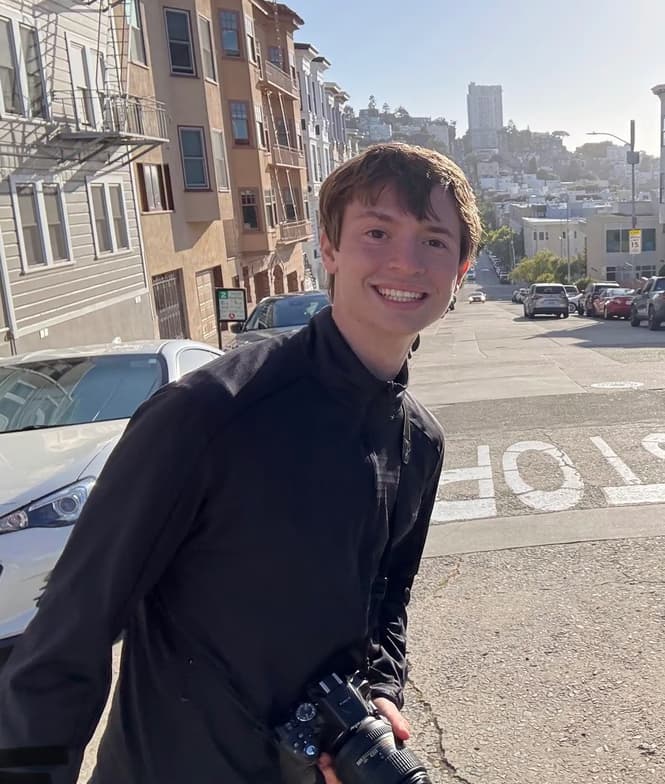 Travel snapshot of Owen during a trip 