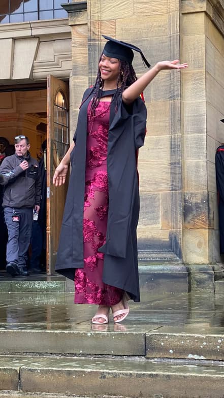 Graduation ceremony photo of Ivonne